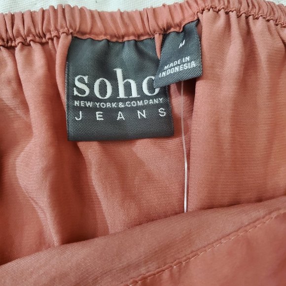 𝅺Ruffled Off-The-Shoulder Top blouse /salmon Pink/ size M - Picture 3 of 7